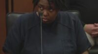 Bionca Ellis, seen in court Monday, has been sentenced to life without parole for the June 2024 murder of Julian Wood - a three-year-old boy she did not know who she stabbed to death in a supermarket parking lot