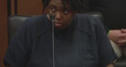 Bionca Ellis, seen in court Monday, has been sentenced to life without parole for the June 2024 murder of Julian Wood - a three-year-old boy she did not know who she stabbed to death in a supermarket parking lot