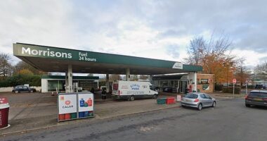 The Morrisons petrol station in Tiverton, Devon had the diesel and petrol pumps mixed up