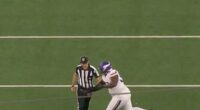 An NFL referee received medical treatment after colliding with a 307lbs Vikings lineman
