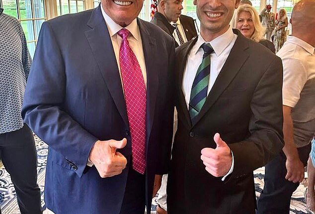White House and Department of Homeland Security insiders tell the Daily Mail that Christopher Pratt, the department's under secretary for strategy, policy and plans, along with Taylor Bush, deputy to White House liaison Paul Ingrassia (pictured with Trump), orchestrated damaging leaks targeting their colleague