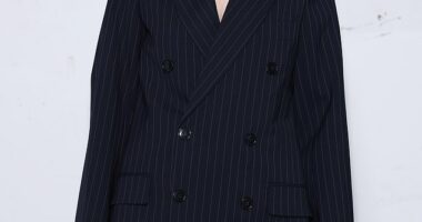 Kelly Rutherford made a rare public appearance with her son during a Paris Fashion Week outing on Friday