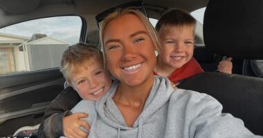 Nikki Francis (pictured with her sons Henry and Ollie) from Minlaton, South Australia, has always lived an active life juggling work, motherhood and the great outdoors