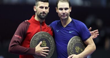 Novak Djokovic (left) has explained why he will never be friends with Rafael Nadal (right)
