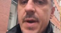 Gary Neville (above) has sparked a furious online backlash after his comments on the Manchester synagogue attack descended into a rant about 'angry middle-aged white men' dividing Britain by raising Union flags