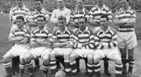 The immortal Charlie Tully is pictured front row, second from right, in a Celtic team that included Jock Stein, back row second from right