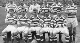 The immortal Charlie Tully is pictured front row, second from right, in a Celtic team that included Jock Stein, back row second from right