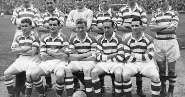 The immortal Charlie Tully is pictured front row, second from right, in a Celtic team that included Jock Stein, back row second from right