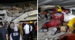 Over 60 Children Buried Under Collapsed School As Rescuers Race To Find Survivors