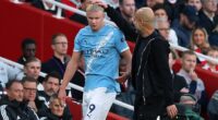 Pep Guardiola has told Erling Haaland he would like him to keep his fury aimed at the Manchester City team private