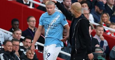 Pep Guardiola has told Erling Haaland he would like him to keep his fury aimed at the Manchester City team private