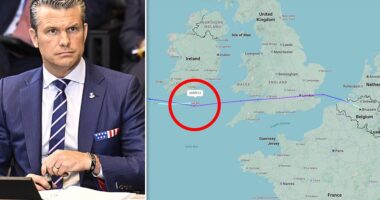 Pete Hegseth 's jet has made an emergency landing after a high-stakes NATO summit on the Russia-Ukraine war. The Secretary of War's Boeing C-32A was flying over the Atlantic on Wednesday when a crack in the windshield forced it to land at RAF Mildenhall in England.