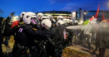 Norwegian police deployed tear gas on pro-Palestine protesters on Saturday night