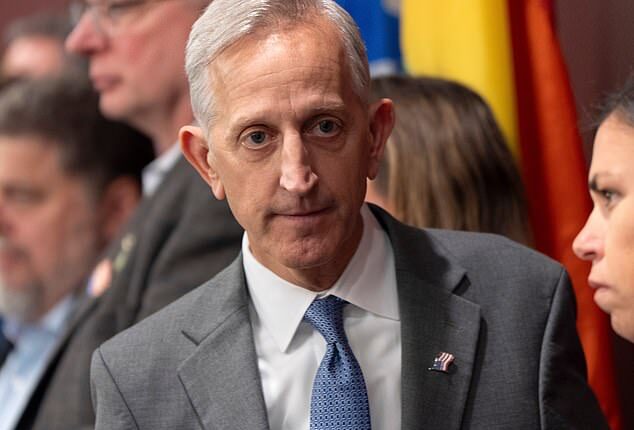 On Wednesday, Democrat Mayor Keith Wilson, 62, had the yellow police tape ripped down from the South Portland ICE facility over fears keeping the makeshift barricade up would only entice protesters more