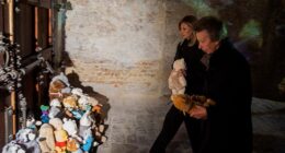Princess Anne left a very personal tribute during her visit to Ukraine yesterday, leaving the same teddy bear that once belonged to Zara Tindall at a children's memorial