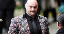 Tyson Fury arrived for Ricky Hatton's funeral in a suit brimming with images of himself