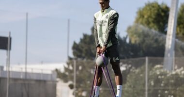 A photograph of Jude Bellingham performing an unusual training drill at Real Madrid went viral last Wednesday - after the LaLiga club shared it to their official Instagram account