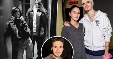 Romeo Beckham confirms he's back together with Kim Turnball as Brooklyn rift deepens