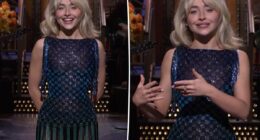 Sabrina Carpenter jokes about provocative image in 'SNL' monologue