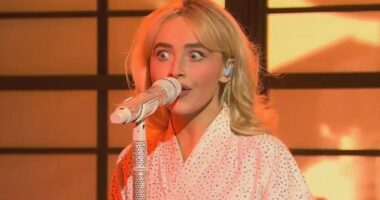 Sabrina Carpenter caused a stir on live television Saturday night after dropping the F-bomb twice during her performance on Saturday Night Live