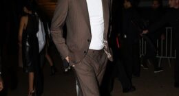 Sacha Baron Cohen looked in good spirits as he enjoyed an evening out at the Grand Palais in Paris on Friday
