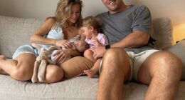 Sam, 36, and Lucy Burgess, 33, welcomed their second child, a baby boy, to the world on Tuesday
