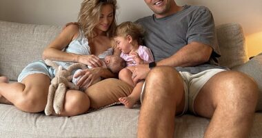 Sam, 36, and Lucy Burgess, 33, welcomed their second child, a baby boy, to the world on Tuesday