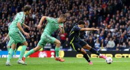 Striker Che Adams gives Scotland an early lead in their World Cup qualifier against Belarus