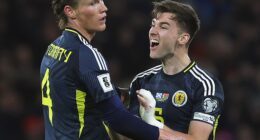 Scott McTominay's celebration was justifiably muted after he put the Scots two goals up