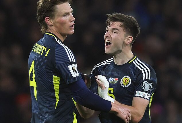 Scott McTominay's celebration was justifiably muted after he put the Scots two goals up