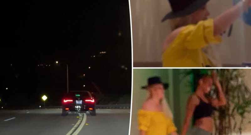 See Britney Spears dangerously swerve as she drives home after night out with friend