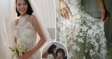 Selena Gomez’s lace wedding dress contained a hidden tribute to Benny Blanco