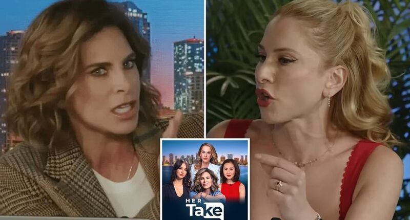 An online talk show dubbed 'the conservative answer to The View ' has become one of the most controversial political shows on the internet. Her Take, hosted by right-wing YouTuber Amy Dangerfield, former DNC fundraiser Lindy Li and progressive firebrand Ana Kasparian, promised 'fiery debates' from its panel when it launched in May. But producers may have got more than they bargained for when original anchor Jillian Michaels quit the series live on-air during a clash with her co-hosts last month.
