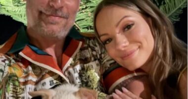 Joe Manganiello has confirmed his engagement to longtime girlfriend Caitlin O'Connor. The actor posted a photo with his lady love as she flashed her sparkly diamond engagement ring as both held their Chihuahua Bubbles