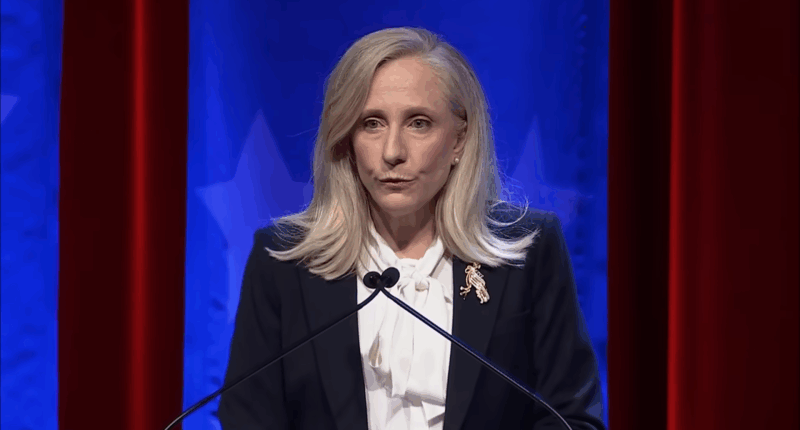 Abigail Spanberger at the debate.