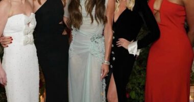 The Spice Girls are said to be overpowering Geri Horner (far left) after she derailed plans for a Netflix biopic about their rise to fame which would net the group £1M each (pictured 2024)