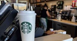 Starbucks puts up a surprise same-store sales gain — its first in seven quarters
