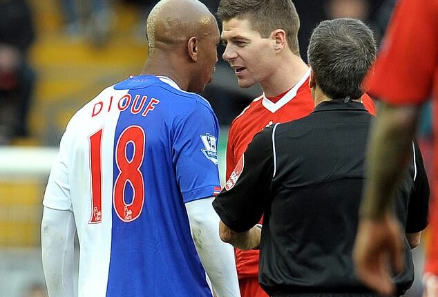 Steven Gerrard has reignited his feud with former team-mate El-Hadj Diouf as he hit out at Liverpool's decision to sign the star