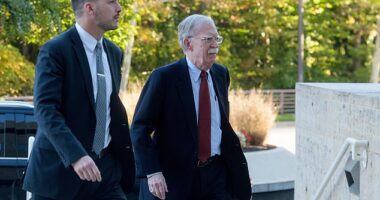 Bolton surrendered himself at the Greenbelt Federal Courthouse in Maryland on Friday morning