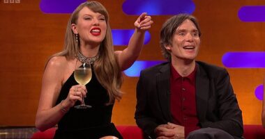 Cillian Murphy's son was sweetly spotted in The Graham Norton Show audience by Taylor Swift in Friday's episode