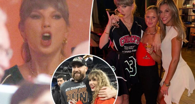 Taylor Swift wears custom jersey dress to Chiefs-Lions game