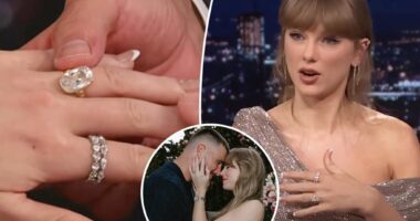 Taylor Swift wears two wedding rings on 'Jimmy Fallon' after Travis Kelce engagement