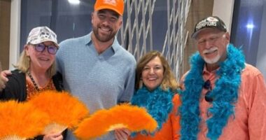 Travis Kelce acted like a Taylor Swift fan on his 36th birthday on Sunday. The football player spent his special day taking in his future wife's new movie The Official Release Party of a Show Girl. The athlete was seen smiling as he posed next to his mother