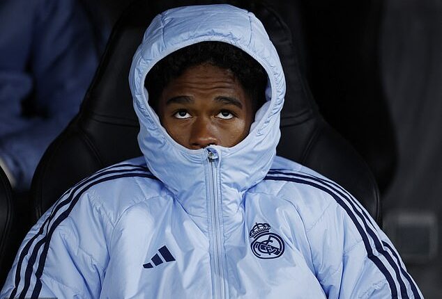 Endrick has been stuck on Real Madrid's bench for most of this season and is available to sign on loan in January