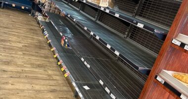 A Perth shopper recently shared a picture of the empty shelves in the bread aisle at their local supermarket