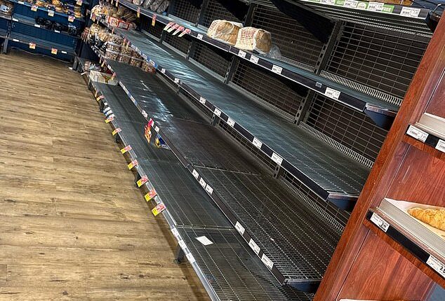 A Perth shopper recently shared a picture of the empty shelves in the bread aisle at their local supermarket