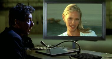 Al Pacino and Rachel Roberts in S1m0ne
