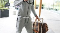 Nico O'Reilly, pictured arriving for England duty on Monday for the first time, was called up to the squad after Reece James' withdrawal due to injury