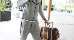 Nico O'Reilly, pictured arriving for England duty on Monday for the first time, was called up to the squad after Reece James' withdrawal due to injury