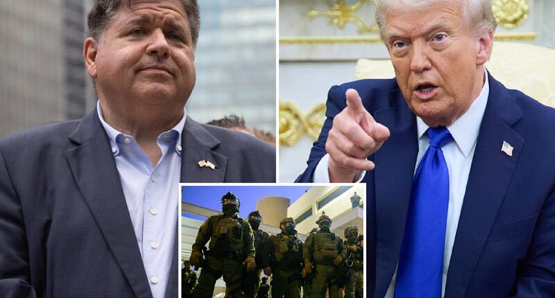 Donald Trump has demanded that JB Pritzker be jailed after the Illinois Governor claimed the president's 'dementia' was behind troops deploying to Chicago. ' Chicago Mayor should be in jail for failing to protect ICE Officers!' Trump wrote to his followers, referring Brandon Johnson. 'Governor Pritzker also!' Around 200 National Guard troops from Texas arrived in crime-ravaged Chicago on Tuesday, as well as 200 Illinois guardsmen federalized by the Pentagon .